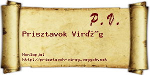 Prisztavok Virág névjegykártya