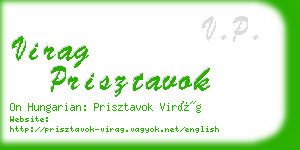 virag prisztavok business card